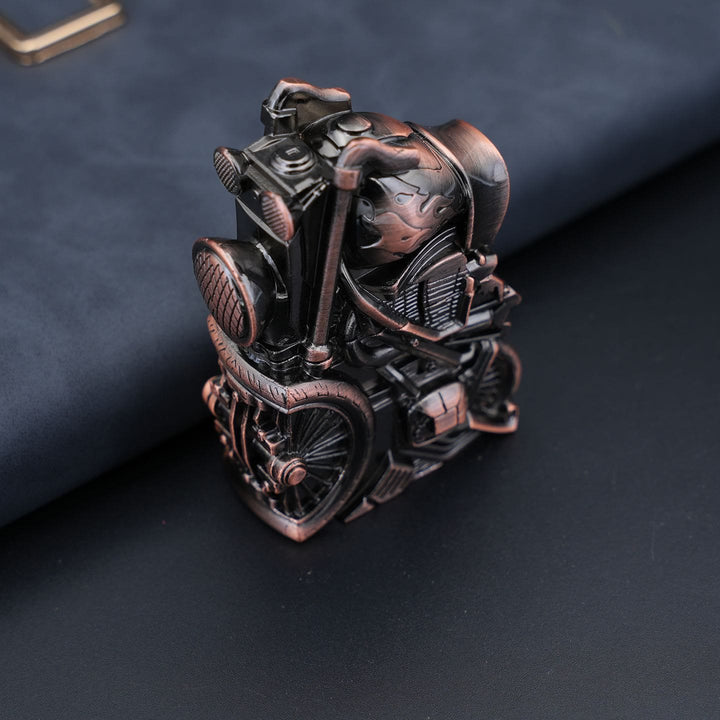 Creative Retro Motorcycle Shaped Metal Kerosene Lighter - image 3