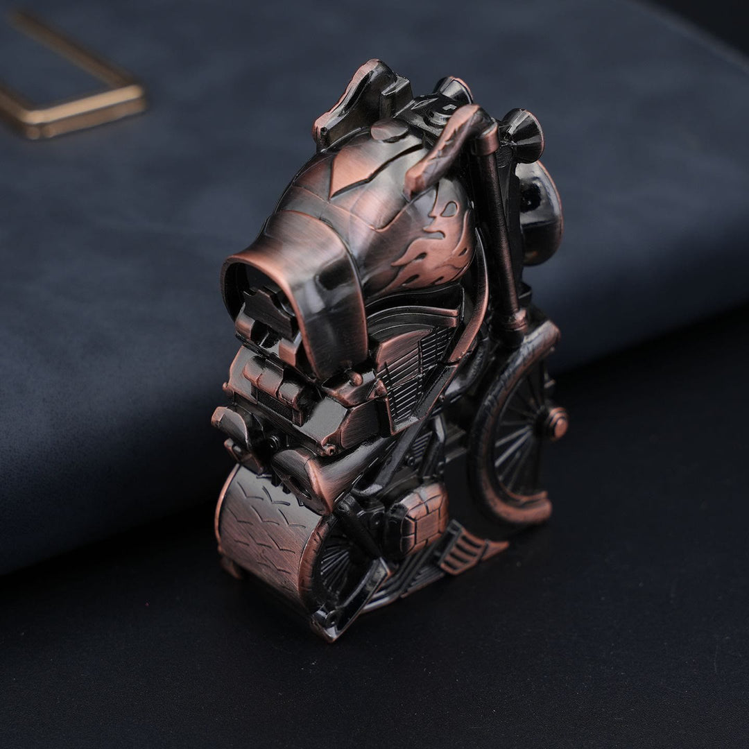 Creative Retro Motorcycle Shaped Metal Kerosene Lighter - image 4