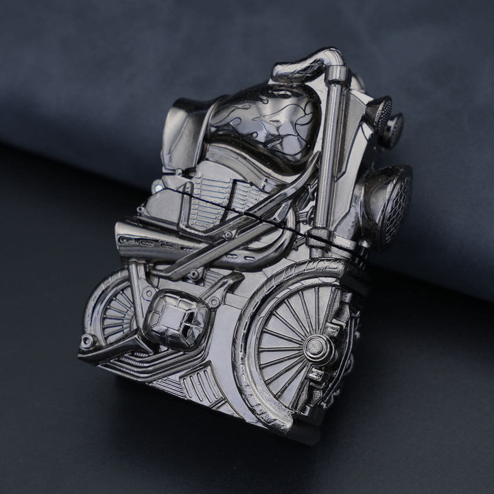 Creative Retro Motorcycle Shaped Metal Kerosene Lighter - Black - image 10