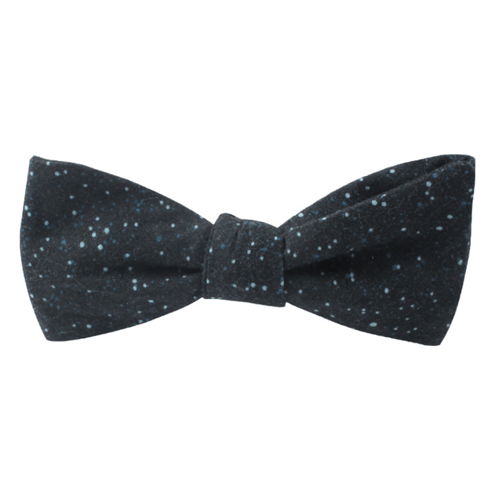 Men's Versatile Multi-Patterned Fabric Bow Tie - Dark Blue - image 0