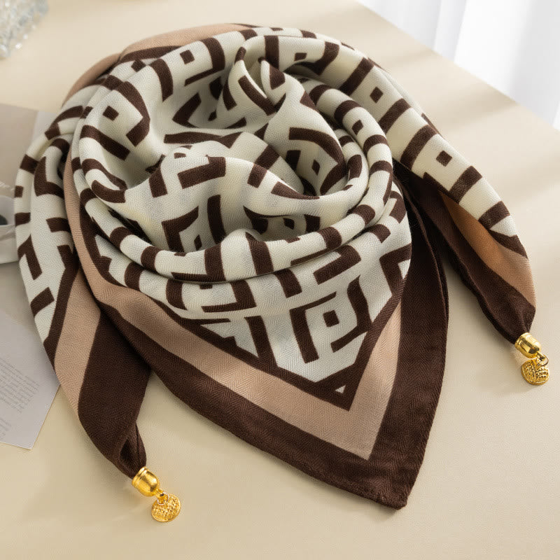 Women's Elegant Retro Rose Polka Dot Square Magnetic Cravat - Style #6 - image 5