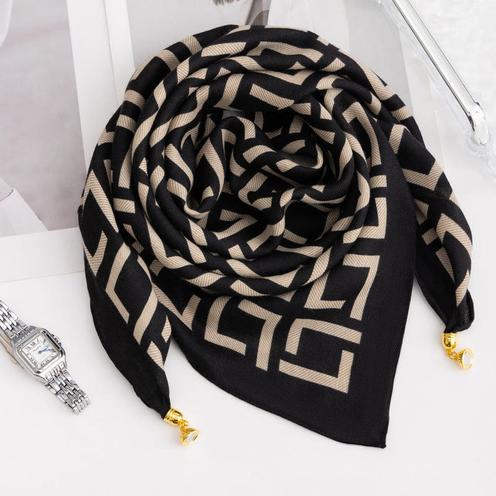 Women's Elegant Retro Rose Polka Dot Square Magnetic Cravat - Style #27 - image 26