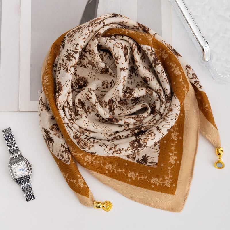 Women's Elegant Retro Rose Polka Dot Square Magnetic Cravat - Style #30 - image 29