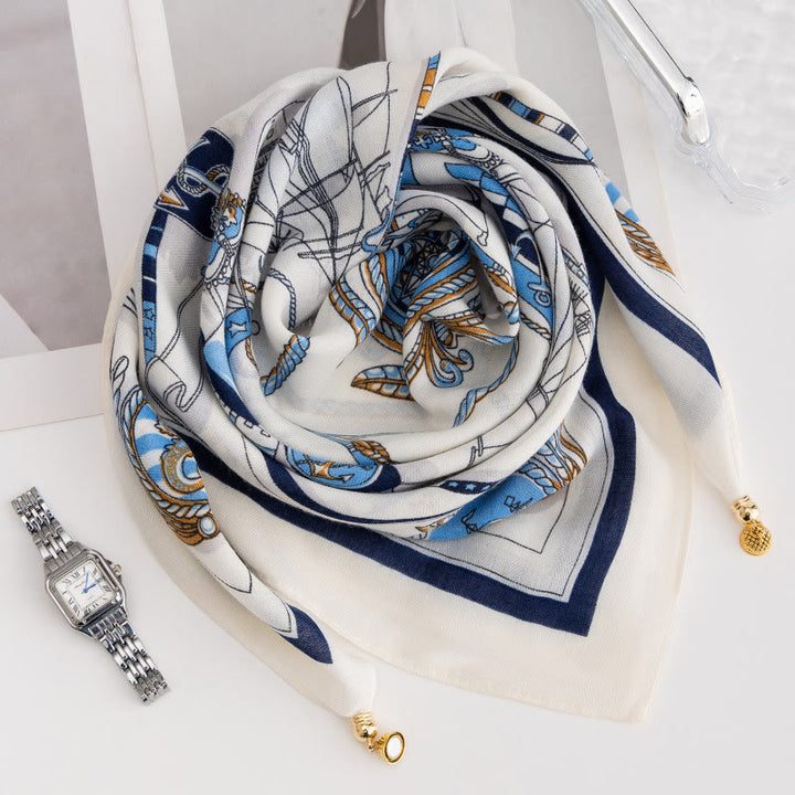 Women's Elegant Retro Rose Polka Dot Square Magnetic Cravat - Style #31 - image 30