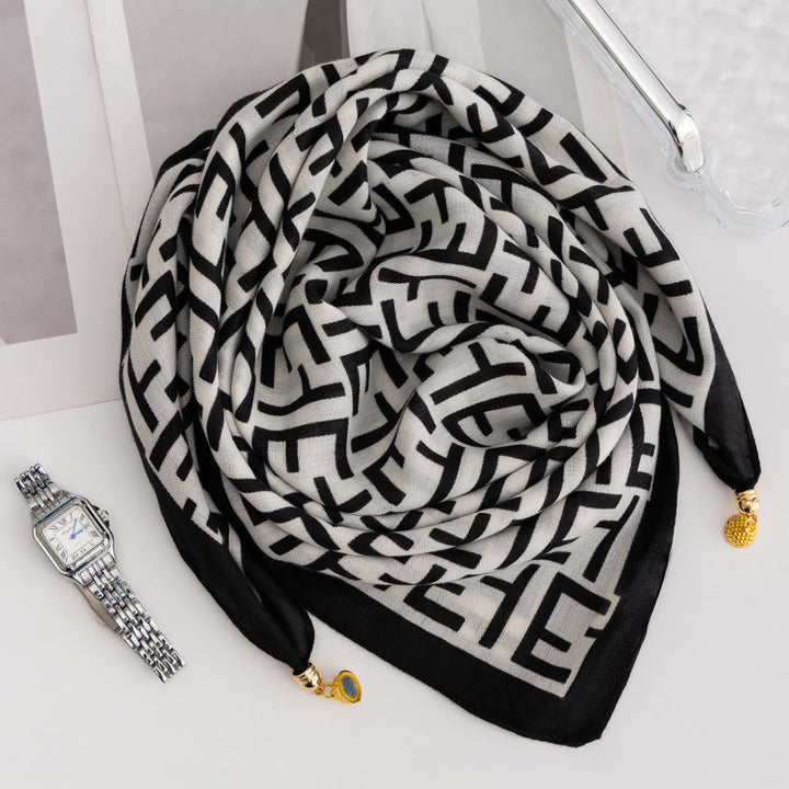 Women's Elegant Retro Rose Polka Dot Square Magnetic Cravat - Style #35 - image 34