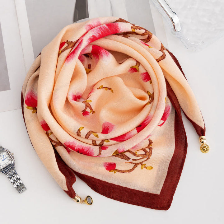 Women's Elegant Retro Rose Polka Dot Square Magnetic Cravat - Style #42 - image 40