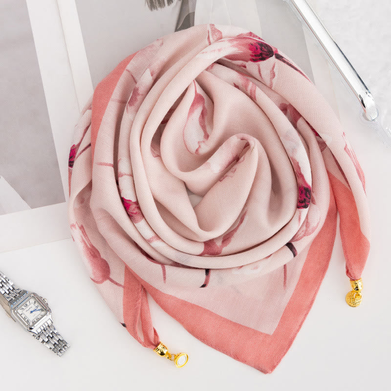 Women's Elegant Retro Rose Polka Dot Square Magnetic Cravat - Style #46 - image 45