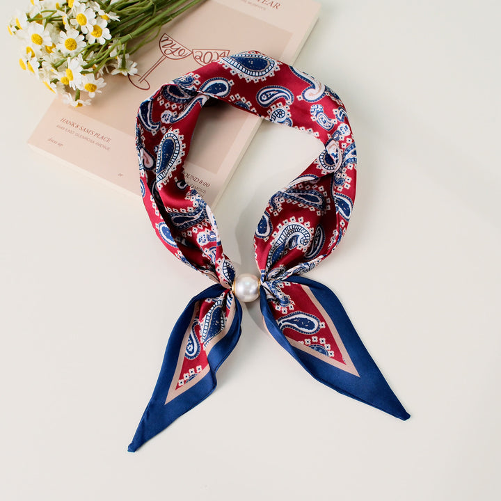 Women's Elegant Retro Pattern Square Scarf - Style #7 - image 7