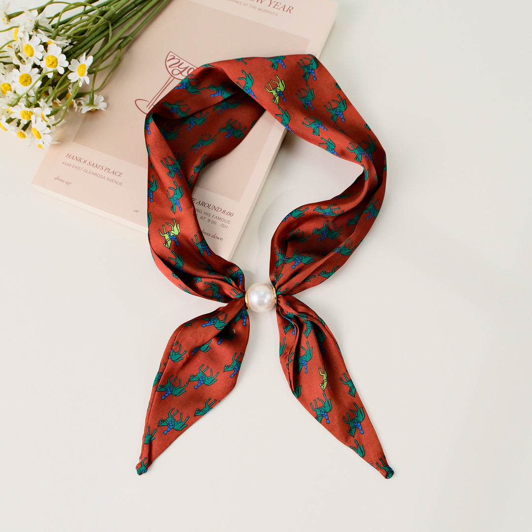 Women's Elegant Retro Pattern Square Scarf - Style #10 - image 10
