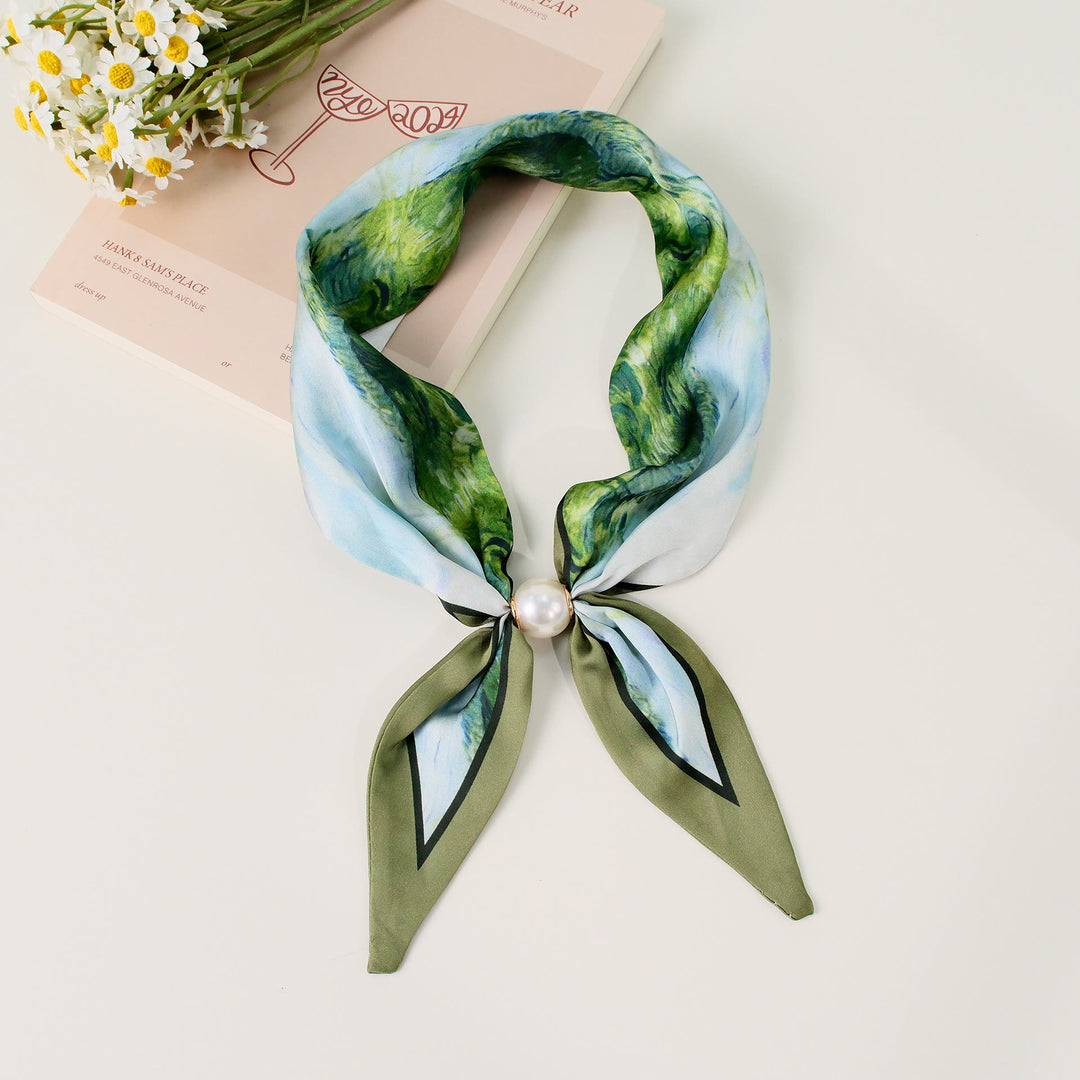 Women's Elegant Retro Pattern Square Scarf - Style #18 - image 18