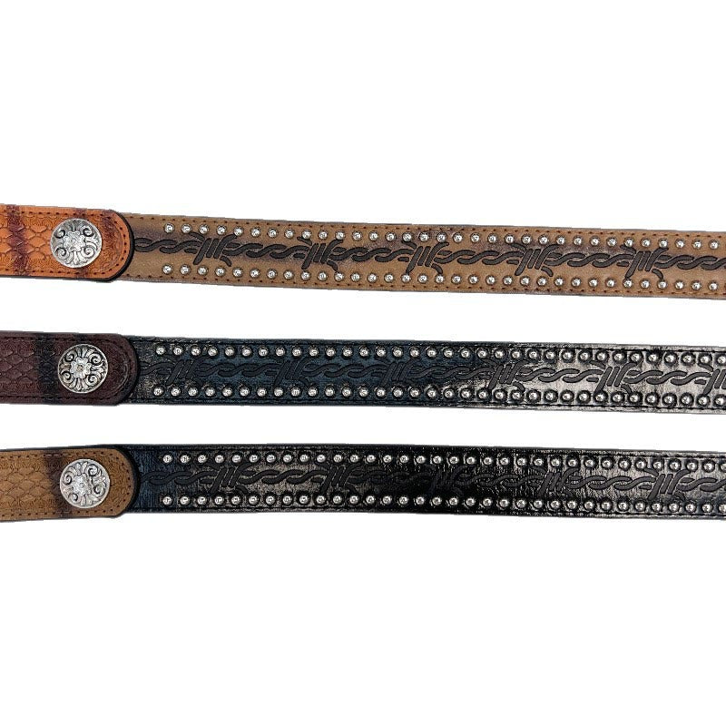 Women's Retro Silver Pattern Needle Buckle Serpentine Belt - image 6