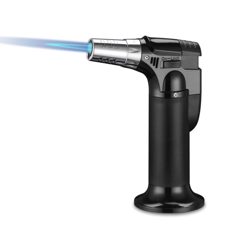 Windproof Spray Gun Holding Grip Butane Lighter - Black - image 3