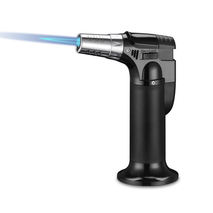 Windproof Spray Gun Holding Grip Butane Lighter - Black - image 3