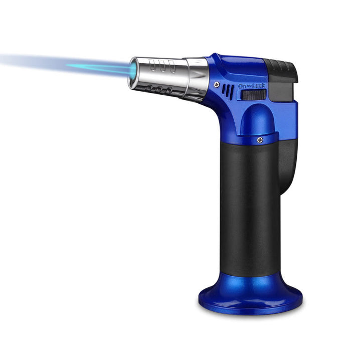 Windproof Spray Gun Holding Grip Butane Lighter - Blue - image 4
