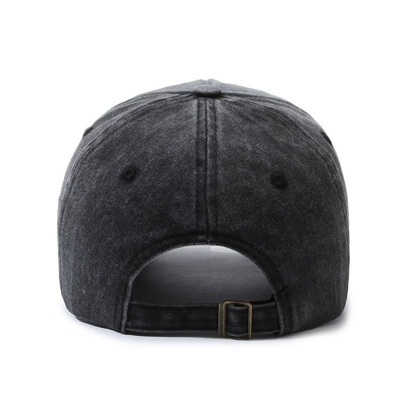 Worn-In Distressed Denim Embroidered Graphic Star Accent Multi Color Baseball Cap - image 3