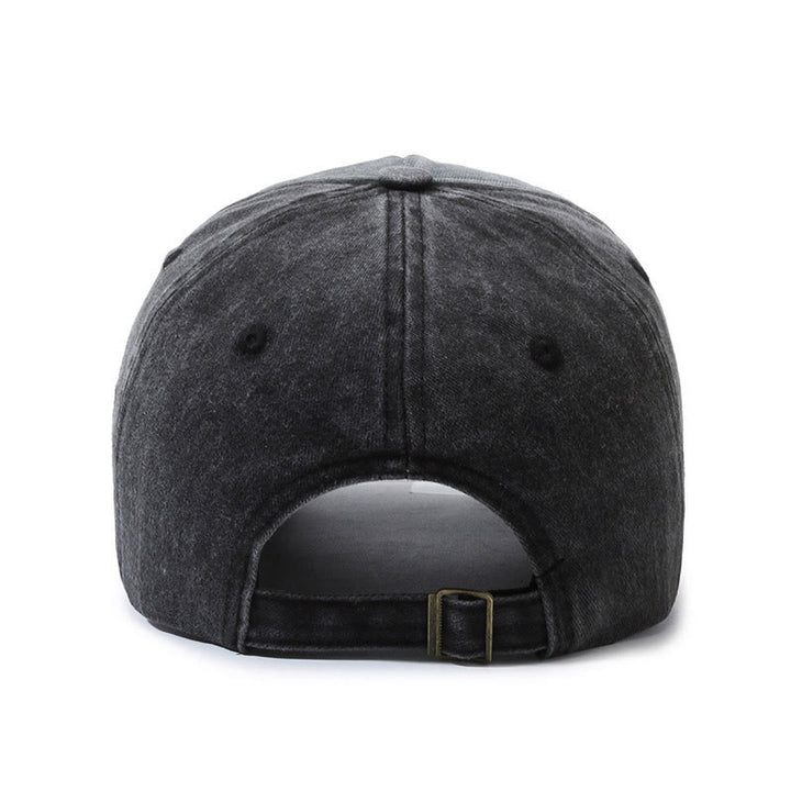Worn-In Distressed Denim Embroidered Graphic Star Accent Multi Color Baseball Cap - image 3