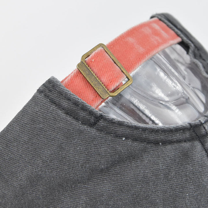 Distressed Two-Tone Anchor Print Frayed Brim Multi Color Baseball Cap - image 4