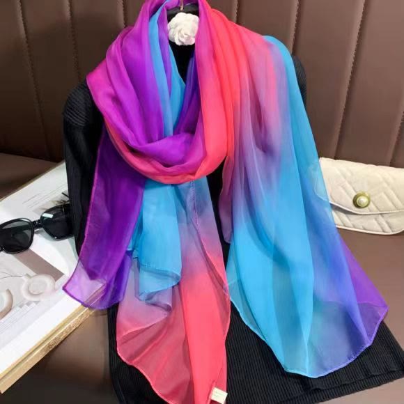 Women's Gradient Color Lightweight Flowy All-Season Scarf - Style #1 - image 0