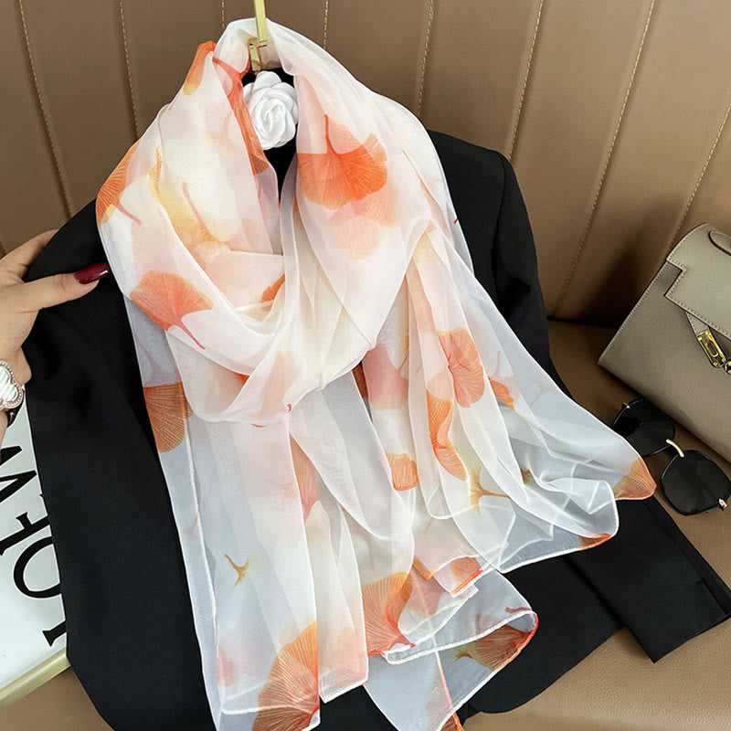Women's Floral Art Print Lightweight Flowy All-Season Scarf - Style #6 - image 12