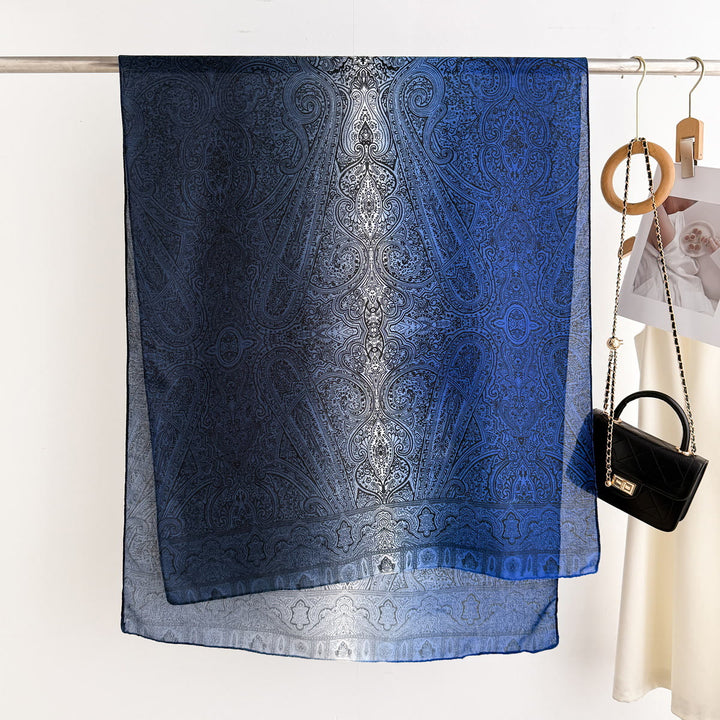 Women's Vintage Paisley Print Lightweight Sheer Scarf - image 3