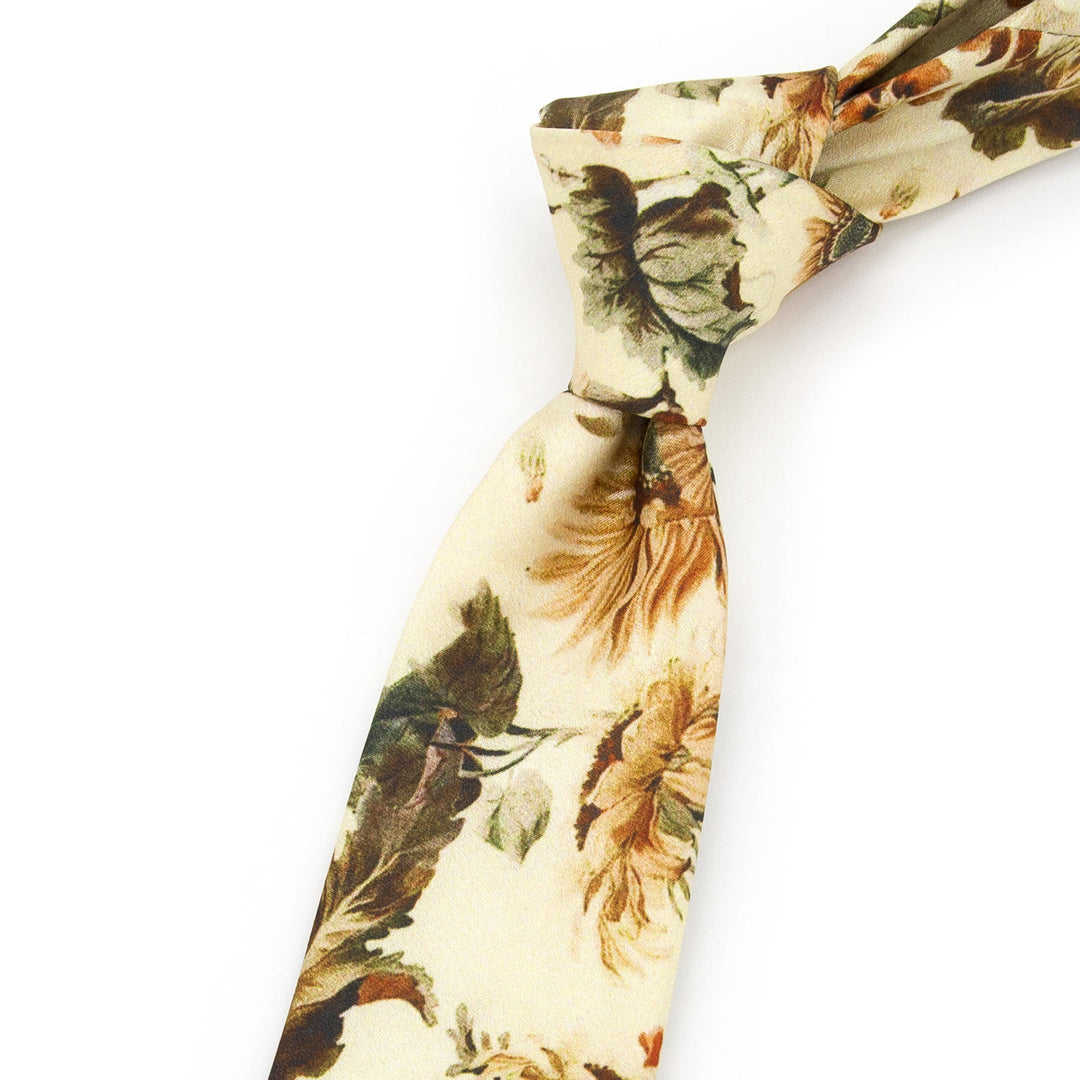Men's Timeless Style Retro Floral Print Wide Necktie - image 2