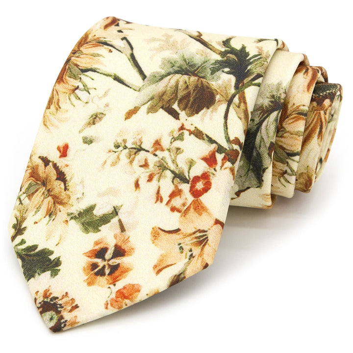 Men's Timeless Style Retro Floral Print Wide Necktie - image 1