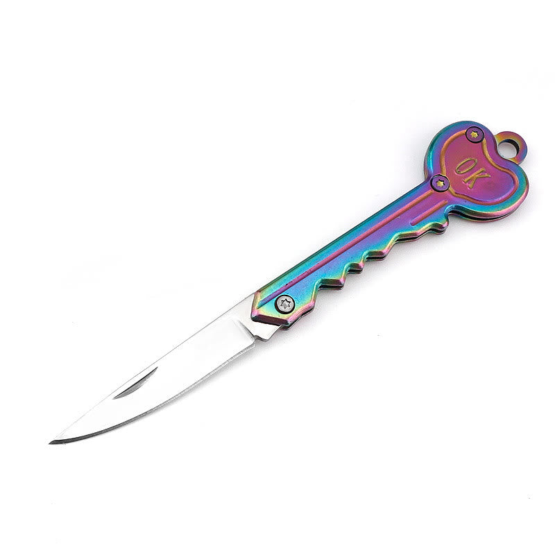 Colorful Love OK Folding Knife Outdoor EDC Tool - Colorful - image 2