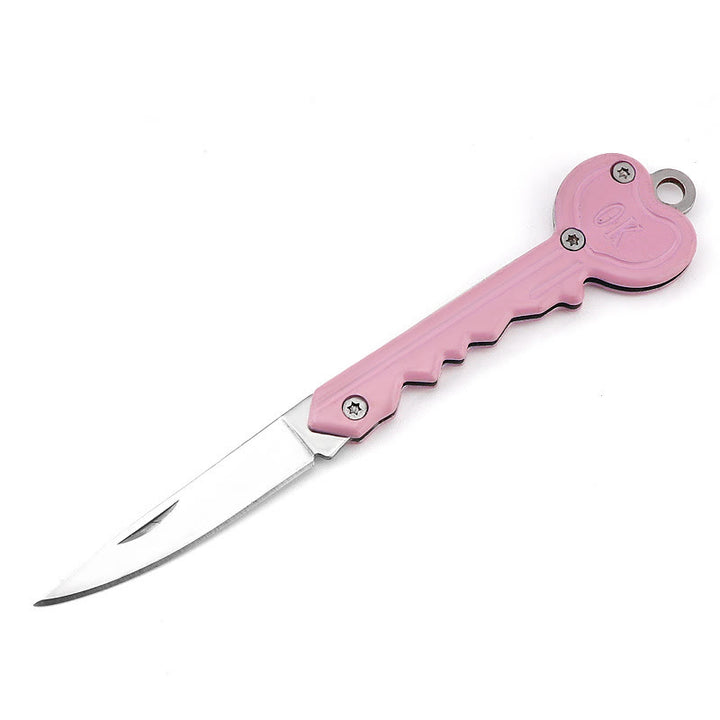 Colorful Love OK Folding Knife Outdoor EDC Tool - Pink - image 10