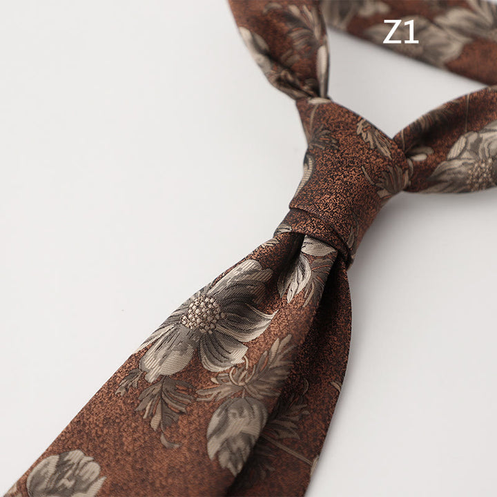 Men's Ornate Patterned Silk-Like Fabric Neckties - Style #1 - image 4