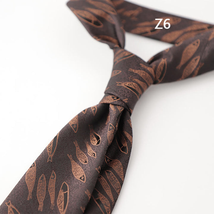 Men's Ornate Patterned Silk-Like Fabric Neckties - Style #6 - image 14