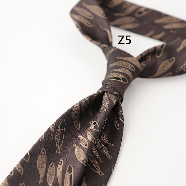 Men's Ornate Patterned Silk-Like Fabric Neckties - Style #5 - image 12