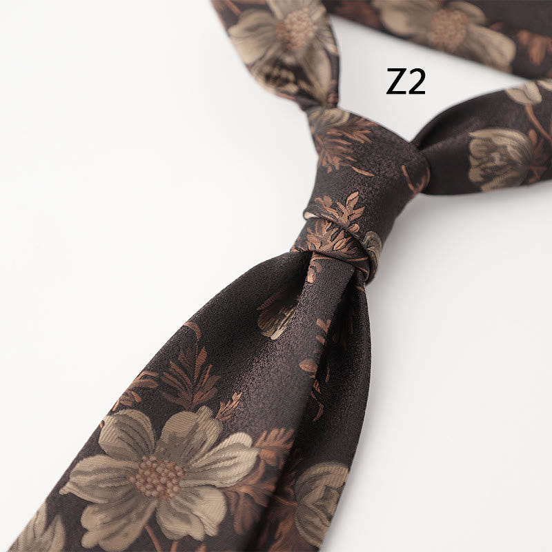 Men's Ornate Patterned Silk-Like Fabric Neckties - Style #2 - image 6