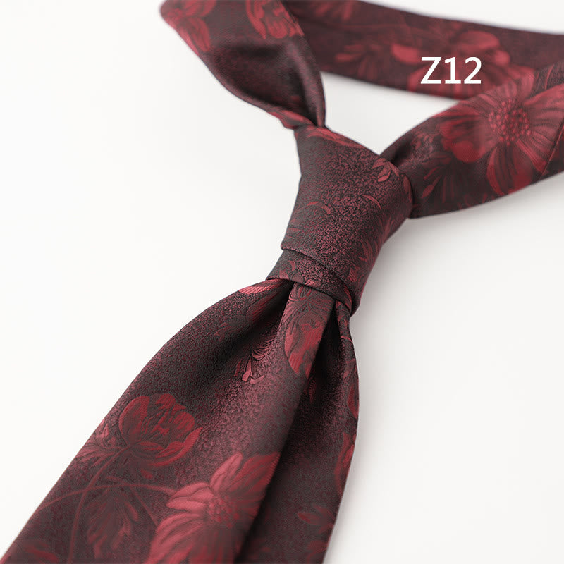 Men's Ornate Patterned Silk-Like Fabric Neckties - Style #12 - image 26