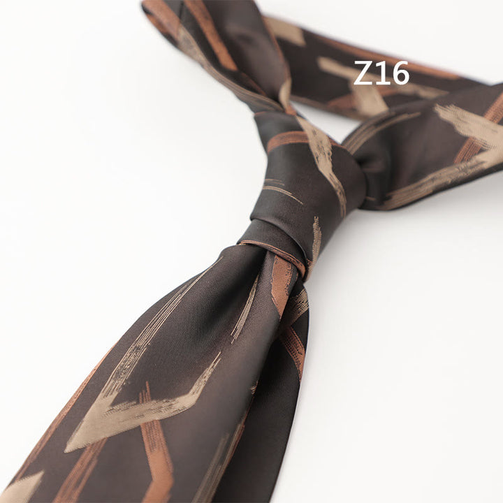 Men's Ornate Patterned Silk-Like Fabric Neckties - Style #16 - image 34