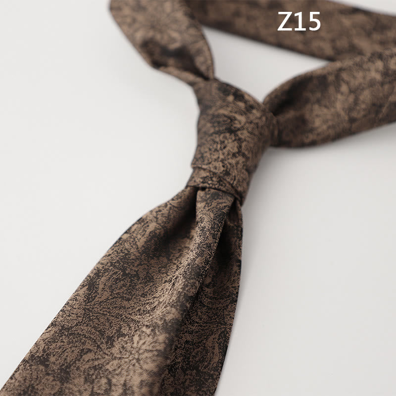 Men's Ornate Patterned Silk-Like Fabric Neckties - Style #15 - image 32