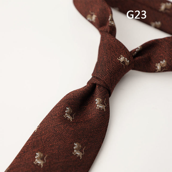 Men's Ornate Patterned Silk-Like Fabric Neckties - Style #23 - image 48