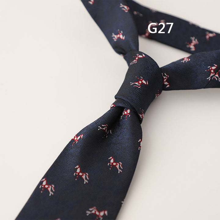 Men's Ornate Patterned Silk-Like Fabric Neckties - Style #27 - image 56