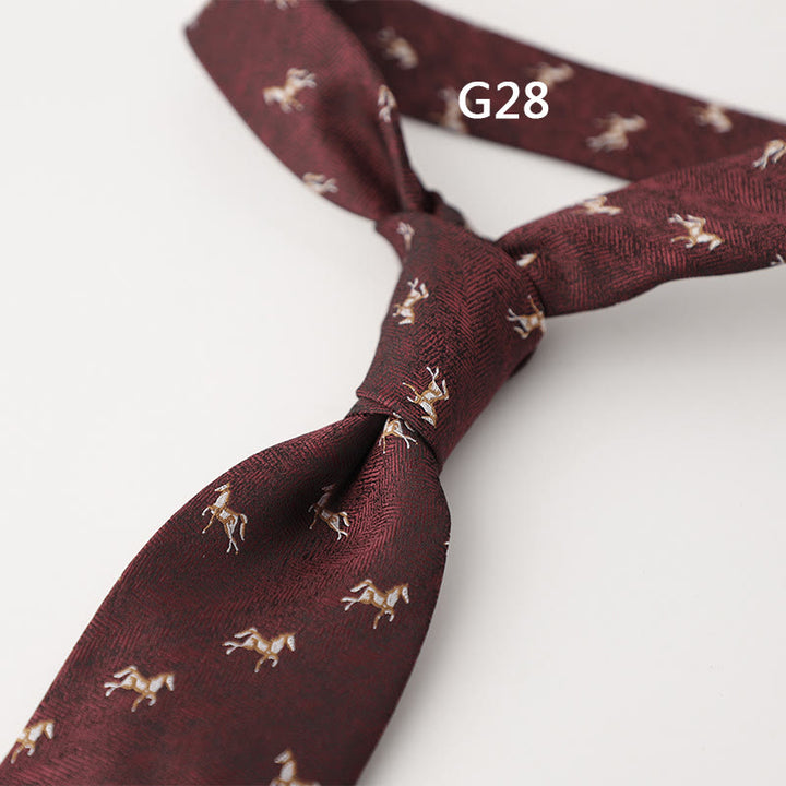 Men's Ornate Patterned Silk-Like Fabric Neckties - Style #28 - image 58