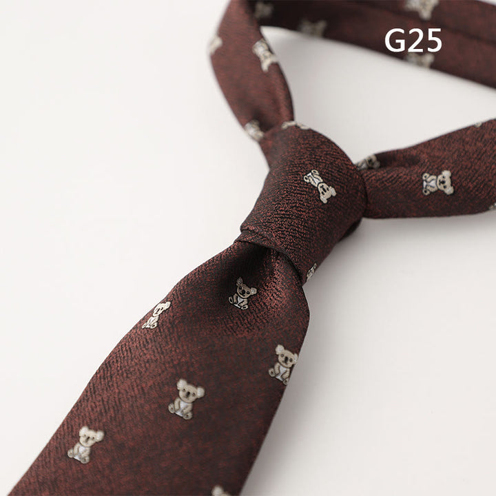 Men's Ornate Patterned Silk-Like Fabric Neckties - Style #25 - image 52