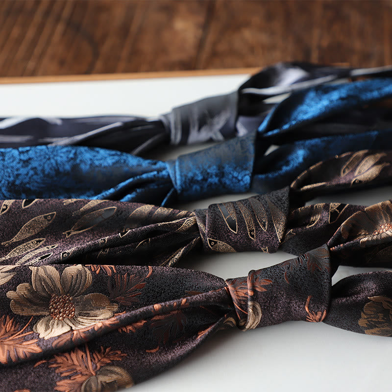 Men's Ornate Patterned Silk-Like Fabric Neckties - image 2