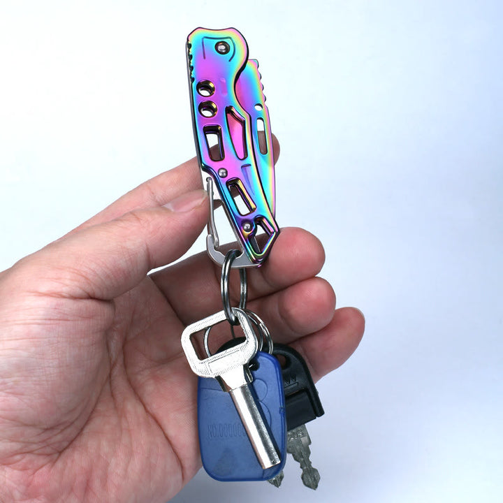 Colorful Practical Multi-Functional Folding Knife EDC-Tool Keychain - image 4