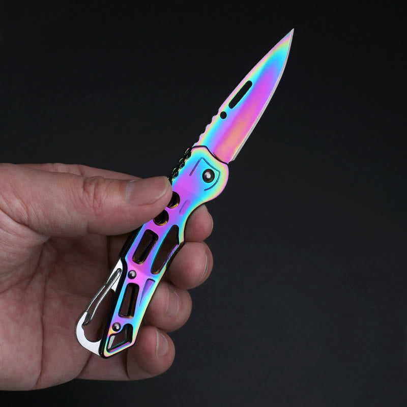Colorful Practical Multi-Functional Folding Knife EDC-Tool Keychain - image 3