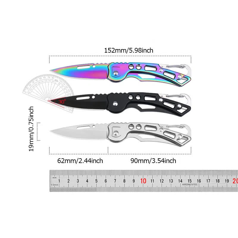 Colorful Practical Multi-Functional Folding Knife EDC-Tool Keychain - image 7