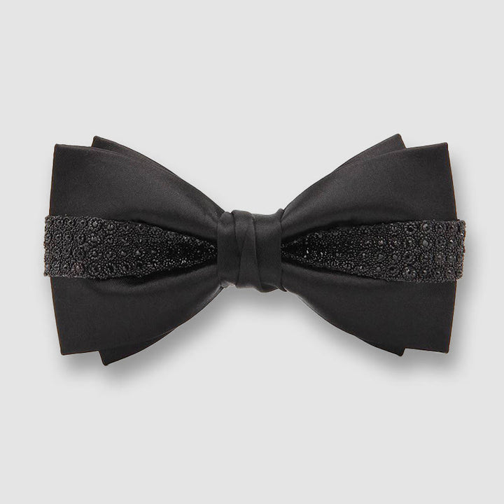 Men's Satin With Sparkling Textured Embellishment Bow tie - Style #1 - image 0