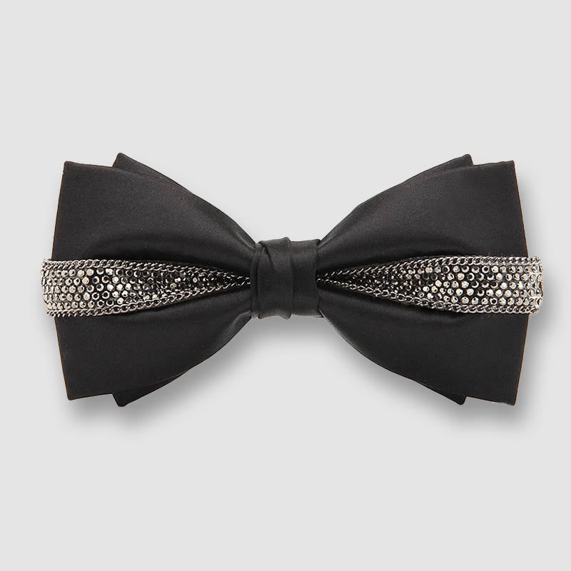 Men's Satin With Sparkling Textured Embellishment Bow tie - Style #2 - image 1