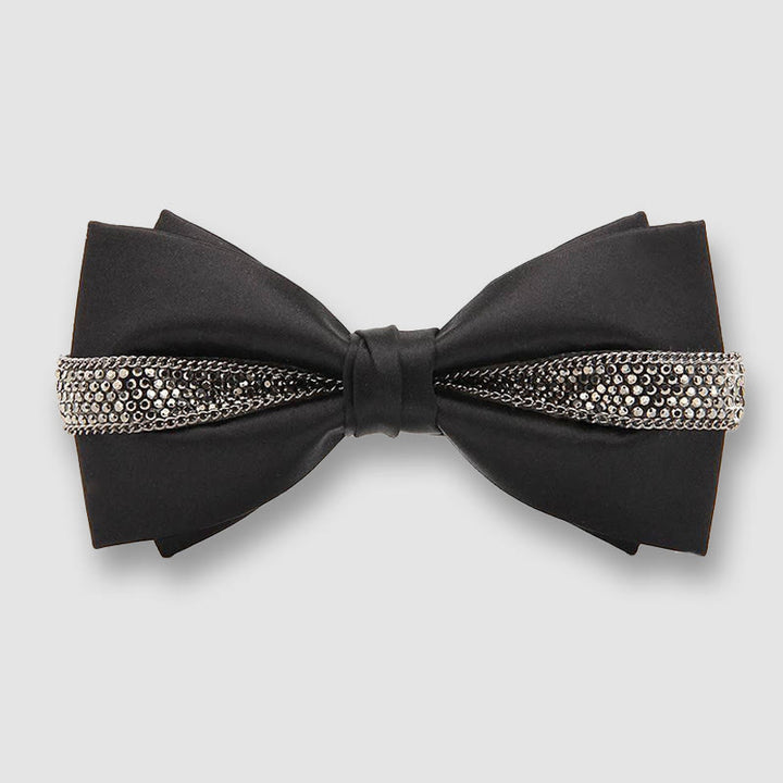 Men's Satin With Sparkling Textured Embellishment Bow tie - Style #2 - image 1