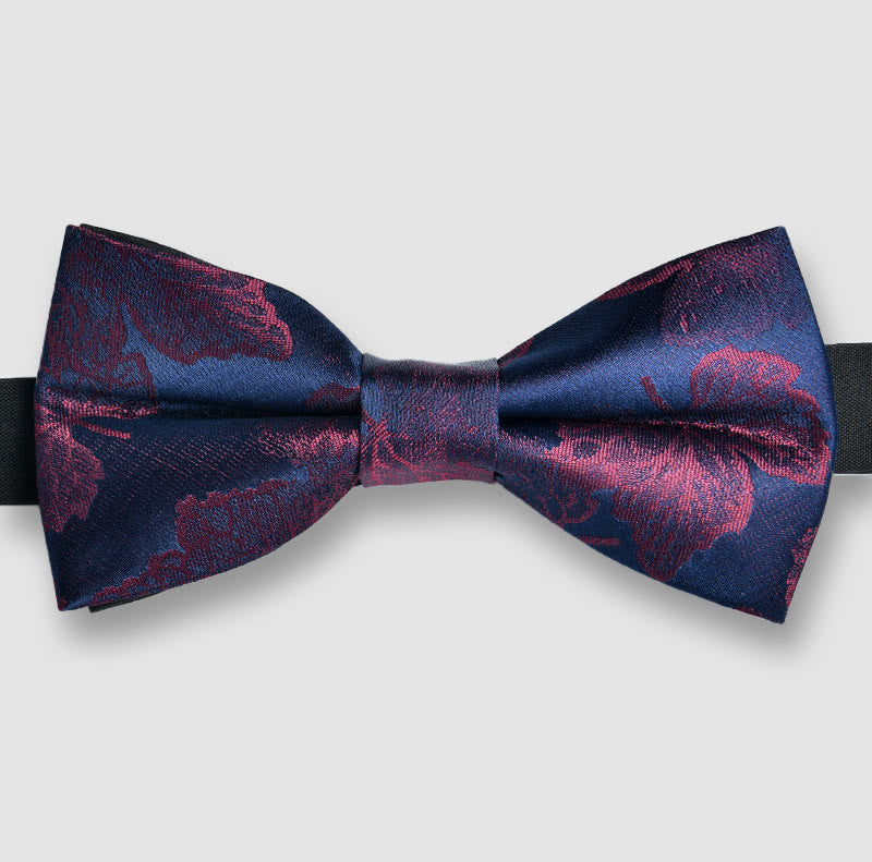 Men's Ornate Patterned Lustrous Fabric Bow tie - Style #3 - image 2