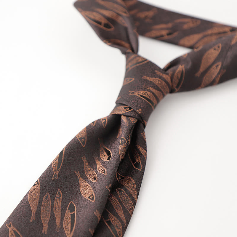 Men's Ornate Patterned Silk-Like Fabric Neckties - Style #6 - image 7