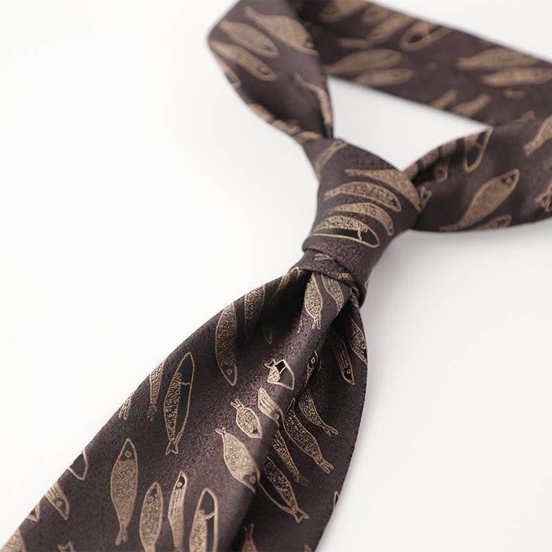 Men's Ornate Patterned Silk-Like Fabric Neckties - image 13
