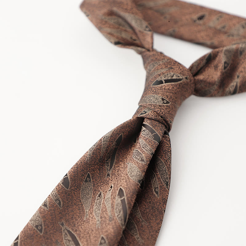 Men's Ornate Patterned Silk-Like Fabric Neckties - image 17